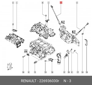 226936030R Датчик кислорода широкополосный 226936030R RENAULT