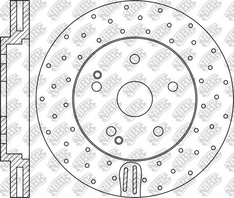 Диск тормозной передний перфорированный MERCEDES ML W166 RN1702DSET RN1702DSET NIBK