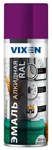 Краска сиреневая аэрозоль 520мл универсальная VIXEN VX14005 VIXEN
