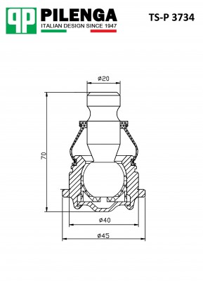 Опора шаровая рычага подвески MITSUBISHI LANCER TS-P3734 TSP3734 PILENGA