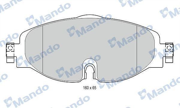 Колодки тормозные дисковые перед MBF016049 MANDO