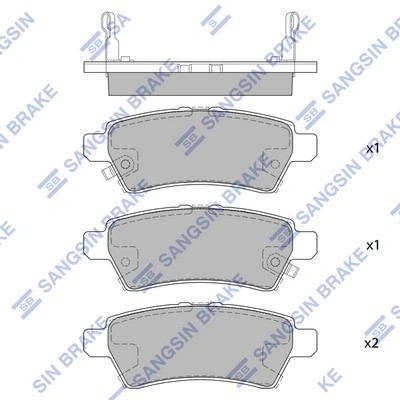 Колодки тормозные дисковые Nissan Pathfinder 2.5D 05 SP1477 SP1477 SANGSIN