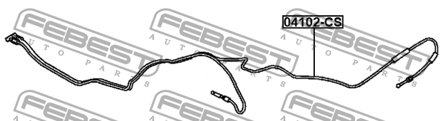 Трос багажника MITSUBISHI LANCER (CS) 04102-CS 04102-CS FEBEST
