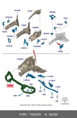 панель передняя!\ Ford Focus 11> 1 926 039 FORD
