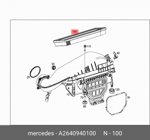 Фильтр воздушный MERCEDES E (W213) OE A2640940100 MERCEDES BENZ