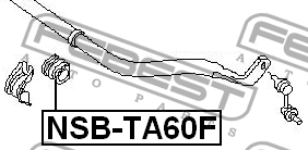Втулка стабилизатора передняя INFINITI QX56 JA60 2008.04- NSB-TA60F NSB-TA60F FEBEST