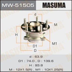 к-кт подшипника ступицы задней! со ступицей\ Honda Accord VIII 08> MW-51505 MASUMA