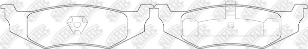 Колодки тормозные CHRYSLER Neon,Sebring,300M задние (4шт.) NIBK PN0149 NIBK