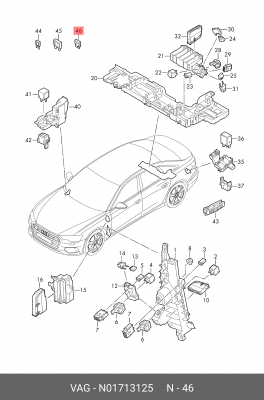 Предохранитель 30A VW AUDI OE N 017 131 25 VAG