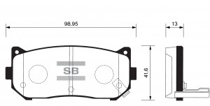 Колодки тормозные дисковые Kia Clarus 1.8i/2.0i 96-00 SP1079R SP1079R SANGSIN