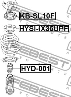 Подшипник опоры амортизатора HYUNDAI SANTA FE 12-15, KIA SPORTAGE 10-16 KB-SL10F KB-SL10F FEBEST