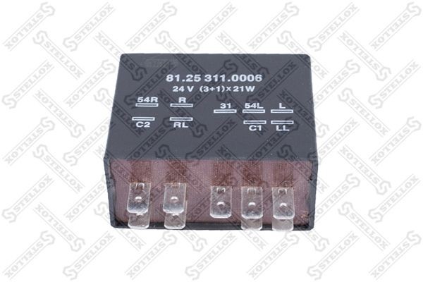 реле поворотов !9 контактов, 24V (3+1)x21W\ MAN F2000,HOWO 88-05810-SX STELLOX