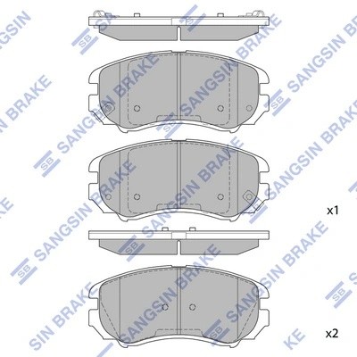 Колодки тормозные дисковые передние NEW AVANTE 06MY (SEVERE DUTY) SP1202SD SP1202SD SANGSIN