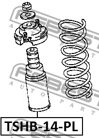Пыльник и отбойник NISSAN Primera (90-96) амортизатора переднего комплект на 1 а TSHB-14-PL FEBEST