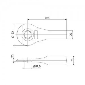 Серьга буксирная OC57W01, 57мм, 190kN V.Orlandi OC57W01 ORLANDI