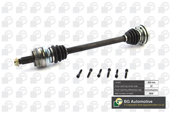 Привод BMW 3 (E36) колеса заднего BGA DS0912L BG AUTOMOTIVE