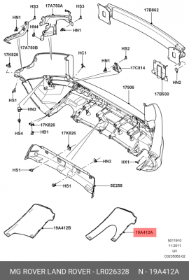 крышка б/проушины!\ Land Rover Range Rover LR026328 LAND ROVER