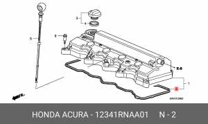 Прокладка крышки клапанной HONDA Accord (03-),CR-V (07-) (2.0),Civic (06-) (1.8) 12341-RNA-A01 HONDA
