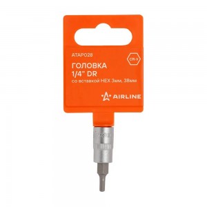 Головка 1/4 со вставкой HEX 3мм, L=38мм (ATAP028) ATAP028 AIRLINE