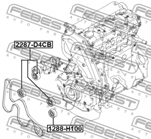 Ролик обводной HYUNDAI H1 08- 1288-H100 1288-H100 FEBEST