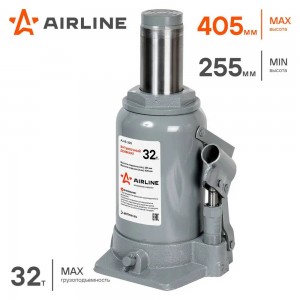 Домкрат 32,0 т бутылочный (225-400мм) /AIRLINE/ AJ-B-32S AIRLINE