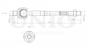 Тяга рулевая SSP-30084 UNIO