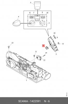 Вентилятор с датчиком Scania 1422591 SCANIA