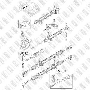 Тяга рулевая левая/правая OPEL Corsa/Combo 00- FS0117 FS0117 FIXAR