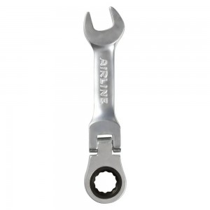 Ключ комбинированный трещоточный шарнирный короткий 10мм PRO пласт.подвес (ATAL0 ATAL024 AIRLINE