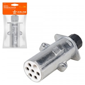 Разъем электрический прицепа ISO 3731 Type S 7-полюсный (вилка металл) AIRLINE ATE-43 AIRLINE