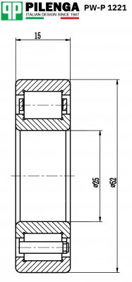 Подшипник вала первичного (опора передняя) ВАЗ 2108-2112, 2170 PW-P1221 PWP1221 PILENGA