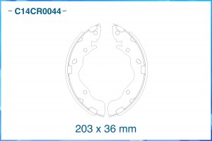 Тормозные колодки задние барабанные C14CR0044 C14CR0044 CWORKS
