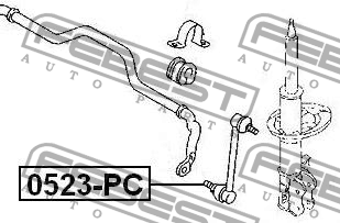 Тяга стабилизатора передняя MITSUBISHI LANCER CY 0523-PC 0523-PC FEBEST