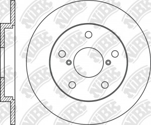 Диск тормозной задний TOYOTA AURIS 07- (пр-во Япония) D259мм RN1239 RN1239 NIBK
