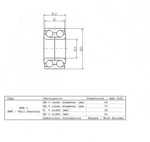 Подшипник ступицы ZA43BWD14A1CA69 NSK