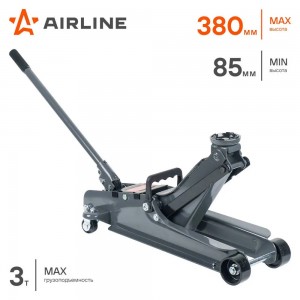 Домкрат подкатной 3т низкопрофильный (MIN - 85мм, MAX - 380мм) (AJ-3F-370) AJ3F370 AIRLINE