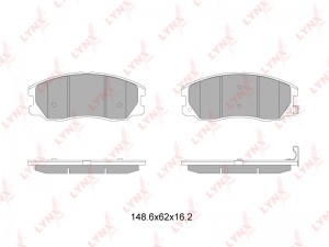 Колодки тормозные дисковые передние BD-1816 LYNXAUTO