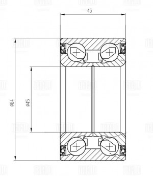 Подшипник ступицы для а/м Geely Atlas 16- перед. CS 1102 CS1102 TRIALLI