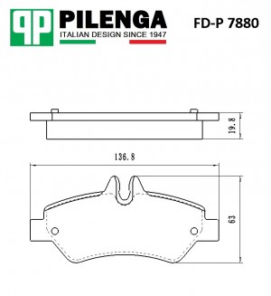Колодки тормозные диск.задние 2 датчика в комплекте SPRINTER, CRAFTER FD-P7880 FDP7880 PILENGA
