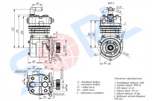 Компрессор SHACMAN 1-цилиндр.  WP10 (612600130621) (SORL)!!!! 35090180090 SORL