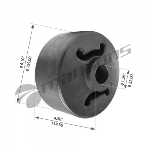 Сайлентблок полурессоры INTRAX 31,5*155*114 600.508 MANSONS