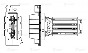 Резистор э/вент. отоп. для а/м Citroen Berlingo II (08-)/Peugeot Partner II (08- LFR 2042 LUZAR