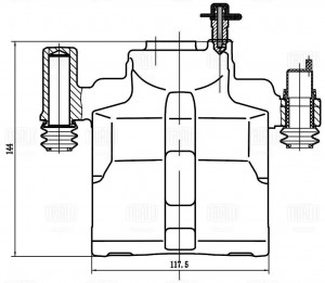 Суппорт торм. Mazda 6 (02-) перед. лев. d=57мм (для диска 24мм) (CF 203301) CF 203301 TRIALLI
