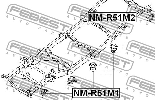 Сайлентблок NM-R51M1 NM-R51M1 FEBEST
