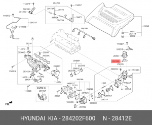 Уплотнительное кольцо выпускного коллектора 284202F600 284202F600 HYUNDAI KIA