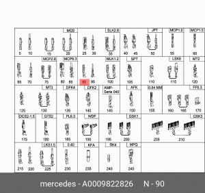 Mercedes-Benz,Контакт электропроводки A 000 982 28 26 A 000 982 28 26 MERCEDES BENZ
