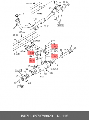 8973798820 резиновая втулка 8-97379-882-0 ISUZU