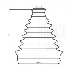 Пыльник ШРУСа Nissan X-Trail T30 (01-) 2.0i/2.5i (наруж.компл: хомуты/смазка) (C FG1413 TRIALLI