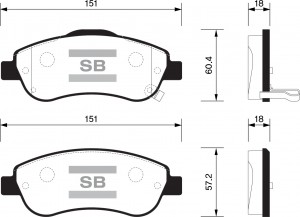 Колодки тормозные HONDA CR-V III 07- передние SP1567 SP1567 SANGSIN