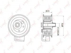 Ролик ГРМ VW Passat B5 AUDI A4,A6 натяжителя LYNX PB-1007 LYNXAUTO